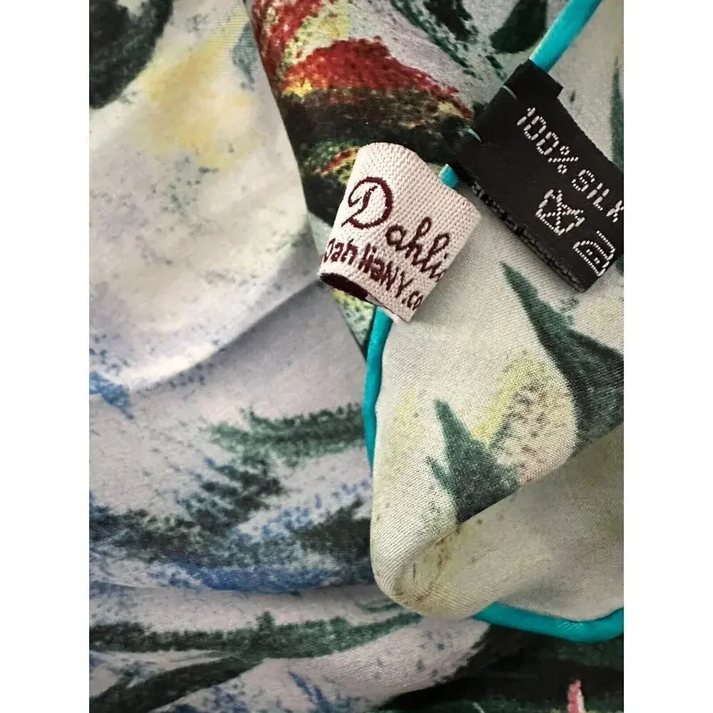 Claude Monet 34x34 Water Lilies/Nympheas Impressionistic Style Silk Scarf
